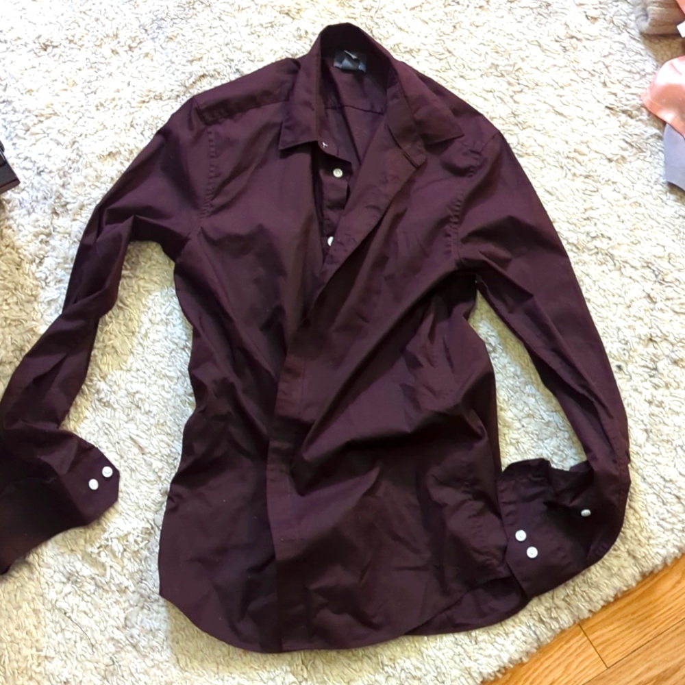 Dark purple dress shirt small